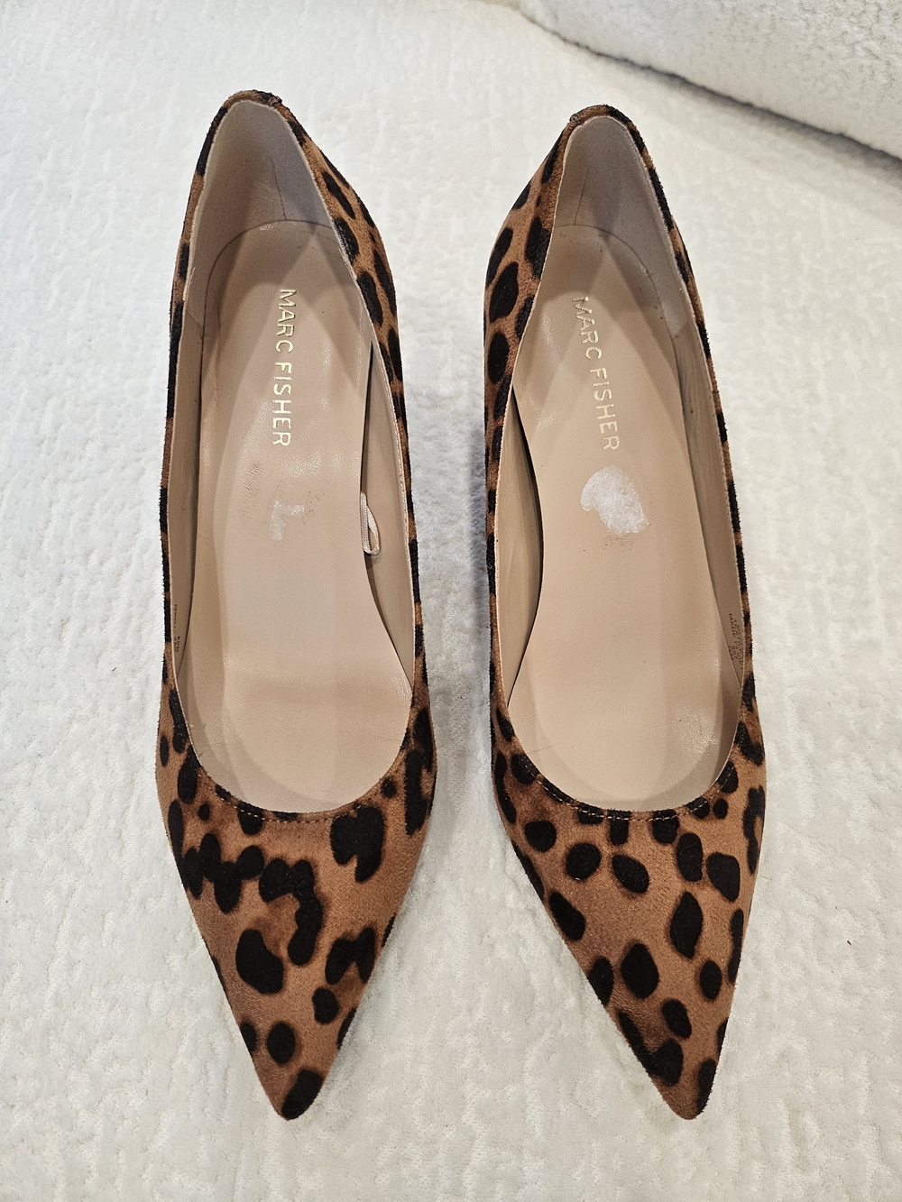 Marc Fisher Leopard-Print Pointed Toe Pumps - Brown/Black